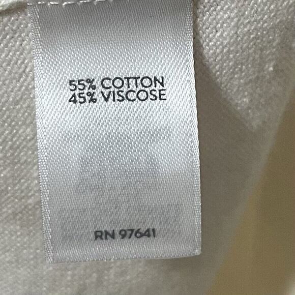 J.Jill Dolman Short Sleeve Knit Cardigan Size L Ivory Oversized Lagenlook Boxy - Picture 7 of 8